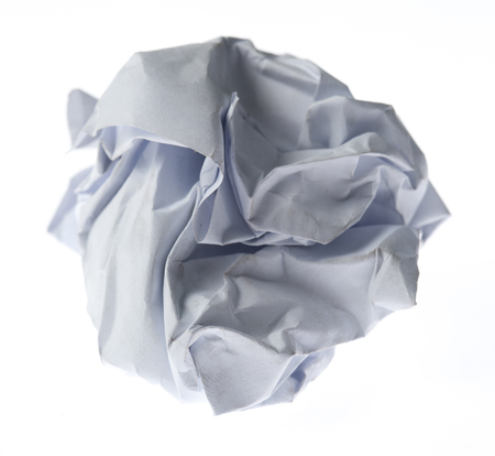 paper ball on white background
