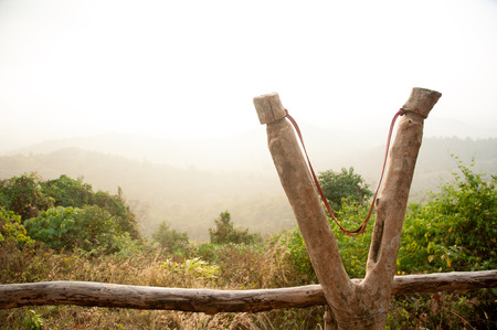 Sling shot hanging on the hangerの写真素材