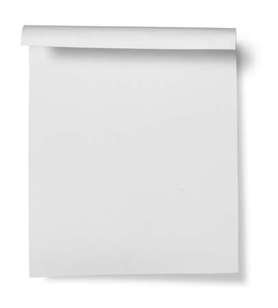 white note papers on white backgroundの写真素材