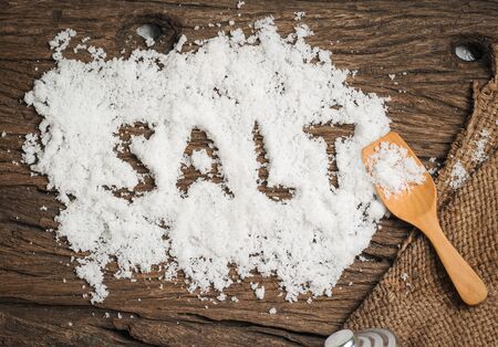SALT written on a heap of salt