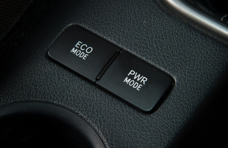 button Eco mode and power mode in car