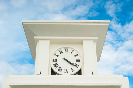 Tower clock on the tower in Thailand