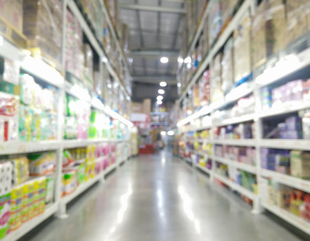 blurred supermarketの写真素材