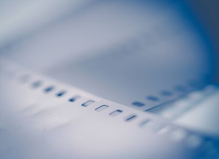 Close-up Film of a roll 35 mm photographic film; vintage tone style,soft focusの写真素材