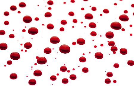 Halloween concept ,blood drops on a white background