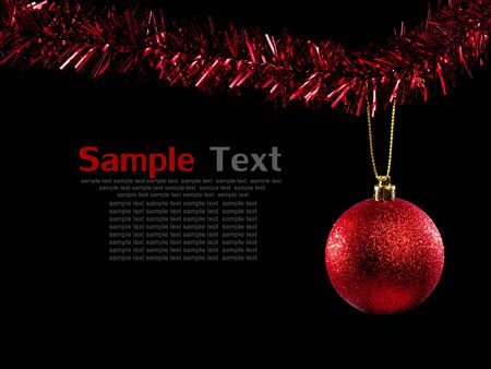Christmas ball on black background.の写真素材