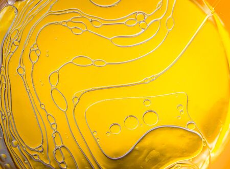 Oil drops on a water surface