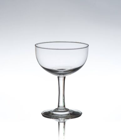 Empty cocktail glass on white backgroundの写真素材