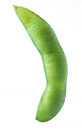Green soybean on white background, japanese foodの写真素材