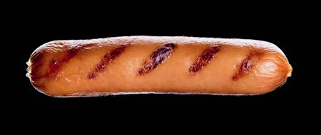 Sausage grilled on a dark backgroundの写真素材