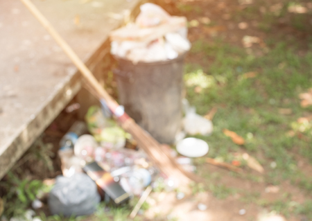 blurred Garbage at the festivalの写真素材