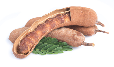 Tamarind isolated on the white background.の写真素材