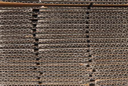 Paper corrugated cardboard background patternの写真素材