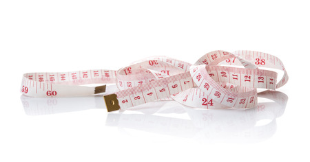 Measuring tape isolated on white background