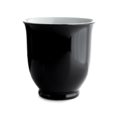 Black tea cup isolated on white backgroundの写真素材