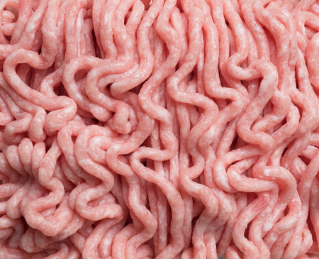 Raw minced pork uncooked,meat texture backgroundの写真素材