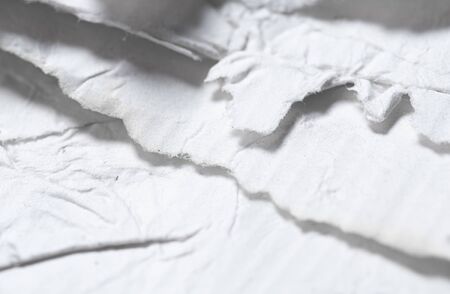 Old eco paper kraft,White crumpled paper pattern and texture for background.の写真素材