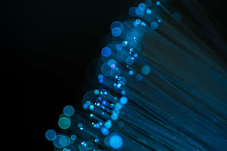 Close up of abstract background fiber optics,internet communication concept