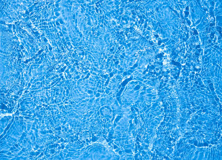 Blurred transparent blue colored clear calm water surface texture,Water waves in sunlight.