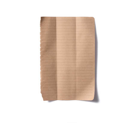 Collection of Recycled paper,crumpled paper,unfolded piece paper on white backgroundの写真素材