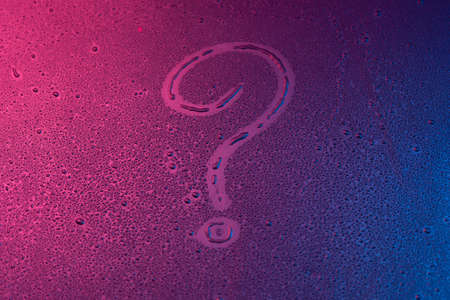 Word - 2023,Handwritten text on wet glass,Water drops on the window glassの写真素材