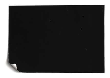 blank black paper on white background,Vintage old paper textureの写真素材