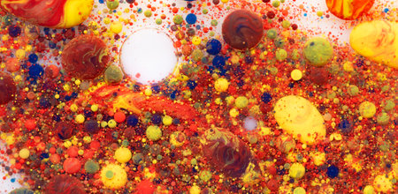 Colorful oil in water abstract backgroundの写真素材