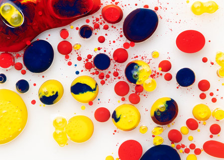 Colorful oil in water abstract backgroundの写真素材