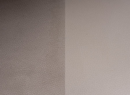 Before and after effect after car leather seat renovation and cleaningの写真素材