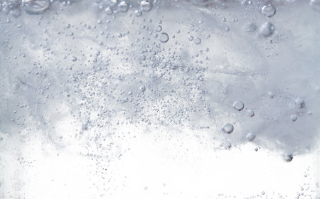 Ice in sparkling clear drink,Cold drinkの写真素材