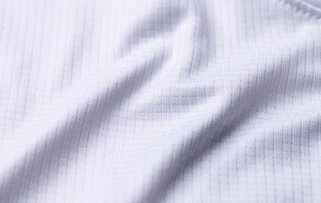 White sports clothing fabric football shirt jersey texture abstractの写真素材