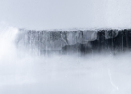 The texture of the ice. The frozen water.Winter background