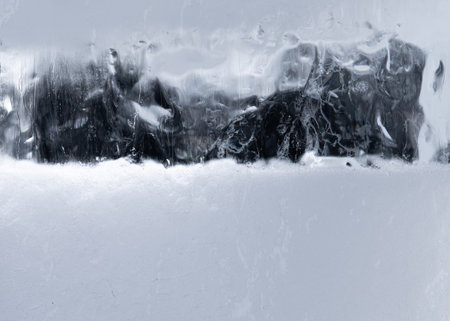 The texture of the ice. The frozen water.Winter background