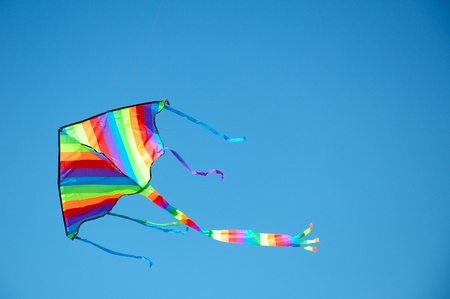 Kite on the blue skyの写真素材