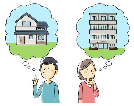Hand-drawn illustration material Coupleのイラスト素材