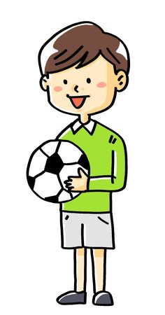 Illustration Material Soccer Boy Childのイラスト素材