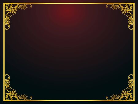 Vintage Gold Frameのイラスト素材