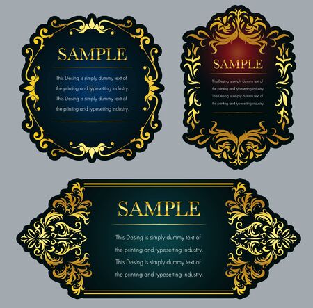 Baroque Decoration Elegant Vintage Frame Decorative Linesのイラスト素材