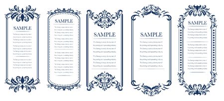 Baroque Decoration Elegant Vintage Frame Decorative Linesのイラスト素材