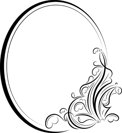 Elegant oval frame.のイラスト素材