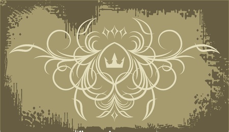 Vintage frame with crown. のイラスト素材