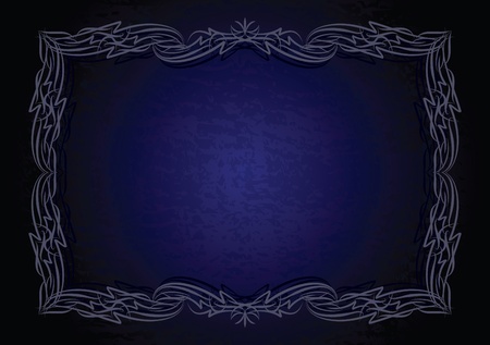 Elegant blue frame. のイラスト素材