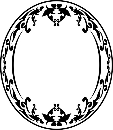 Elegant oval frame のイラスト素材