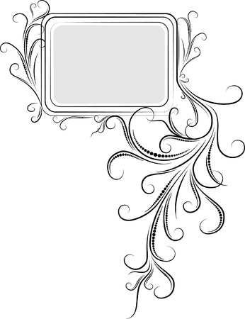 Vector vintage frame for text. のイラスト素材