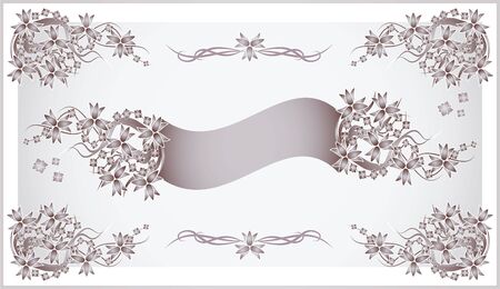 floral vector banner のイラスト素材