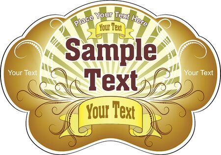 Golden label. (vector) のイラスト素材
