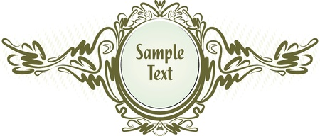 Elegant oval frame のイラスト素材