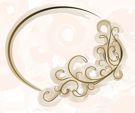 Elegant oval frame のイラスト素材