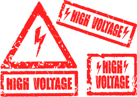 High voltage rubber stampの写真素材