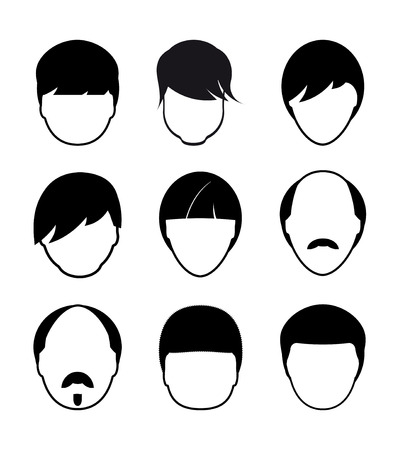 Set of faces icons の写真素材